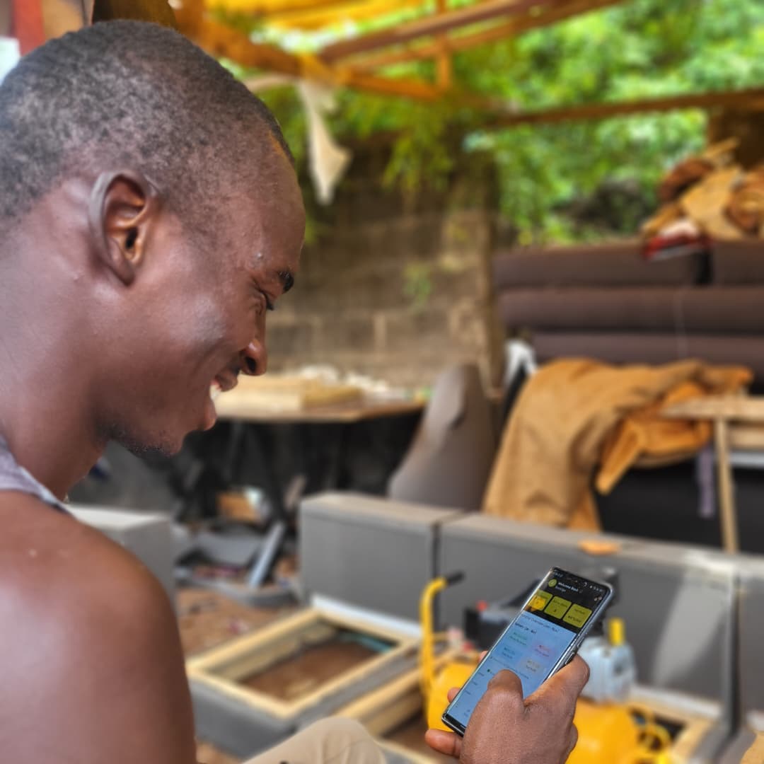 Nigerian contractor using Ochiora business management app